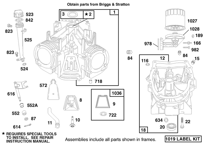 Engine Briggs and Stratton Model 303776 1188 A1