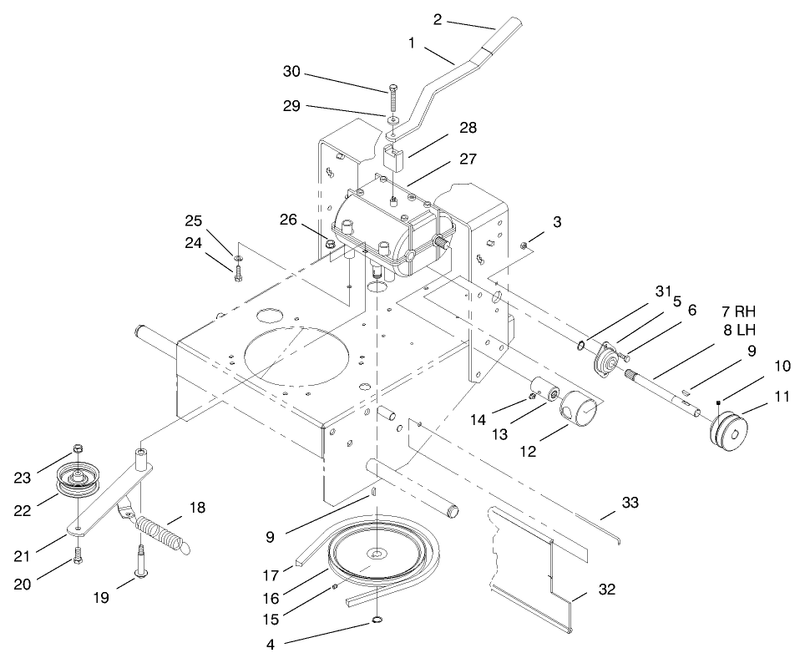 Transmission and Idler Pulley Assembly
