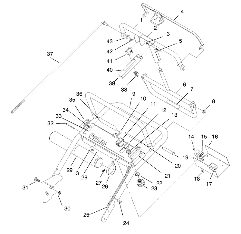 Handle and Control Panel Assembly
