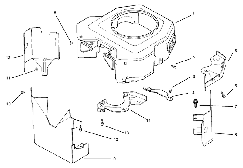 Blower Housing and Baffles Kohler Engine Cv18s Ps61521