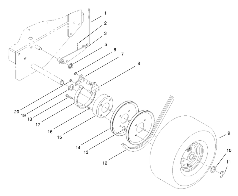 Brake Wheel Pulley and Wheel Assembly
