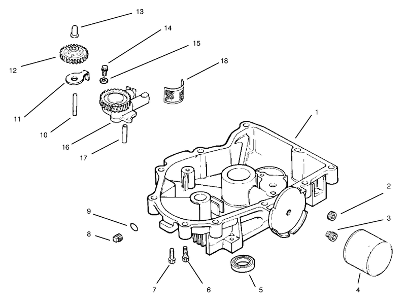 Oil Pan Lubrication Kohler Engine Cv18s Ps61521