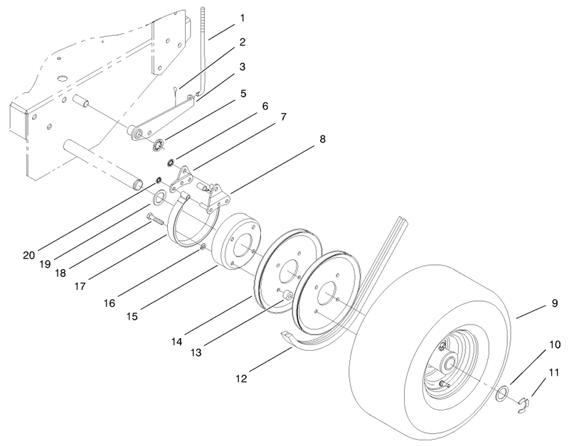 Brake Wheel Pulley and Wheel Assembly