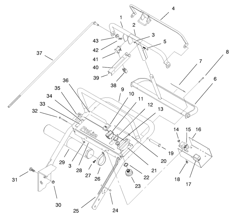 Handle and Control Panel Assembly