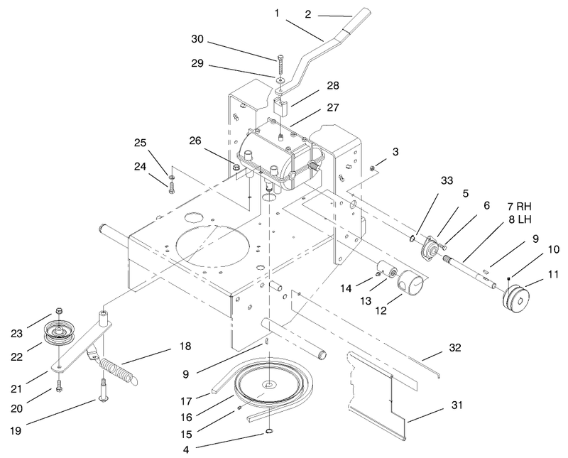 Transmission and Idler Pulley Assembly