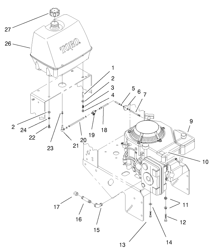 Engine and Fuel System Assembly