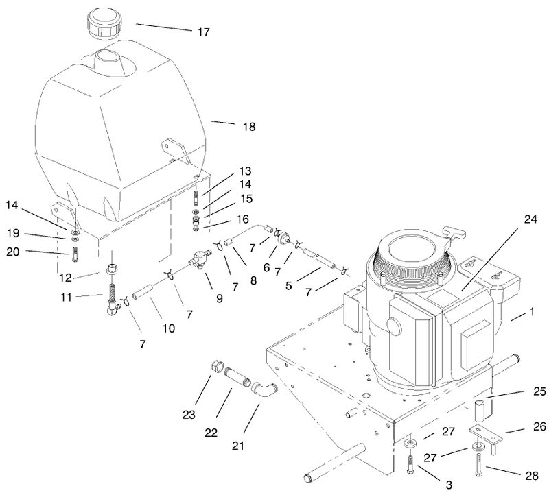 Engine and Fuel Tank