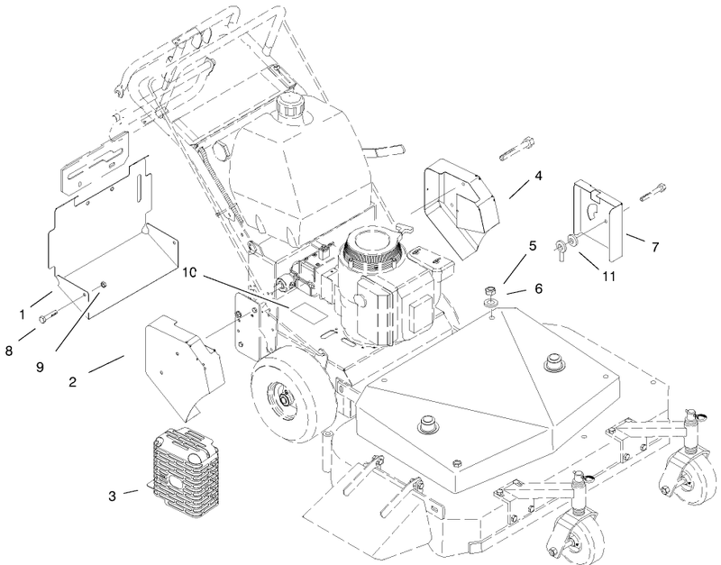 Guards Belt Muffler and Rear Discharge