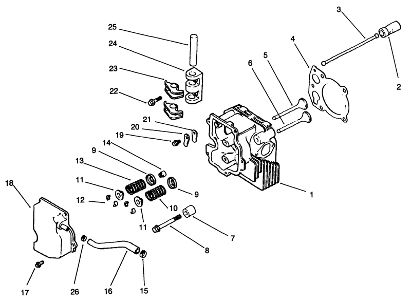 Cylinder Headvalvebreather Engine Kohler Model No Cv14 S1429 continued