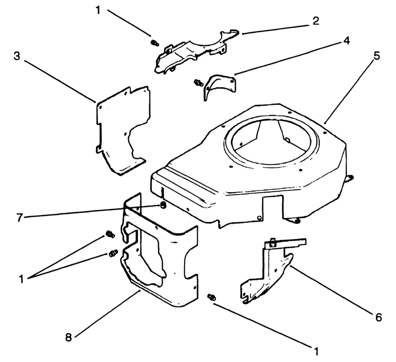 Blower Housing and Baffle Engine Kohler Model No Cv14 S 1429