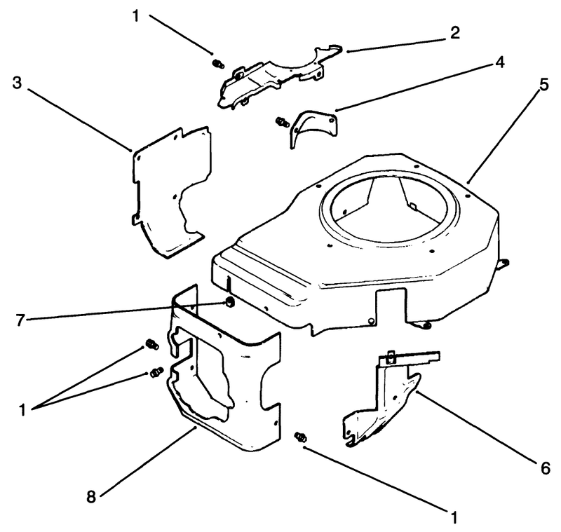 Blower Housing and Baffle Engine Kohler Model No Cv14 S 1429