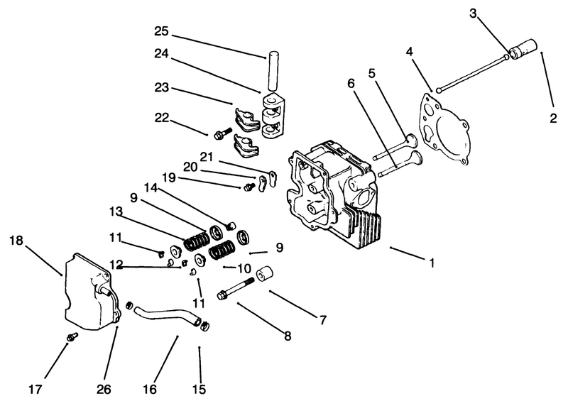 Cylinder Headvalvebreather Engine Kohler Model No Cv14 S 1429