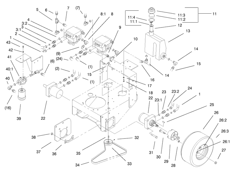 Hydraulic and Drive System Assembly