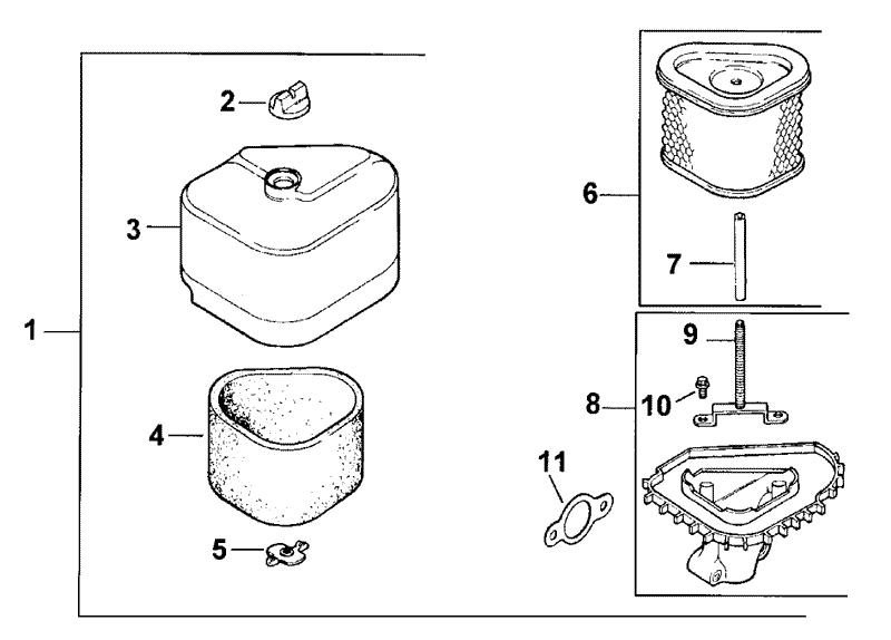 Air Cleaner Assembly Kohler Model CV15T 41561