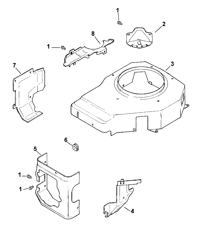 Blower Housing and Baffle Assembly Kohler Model CV15T 41561
