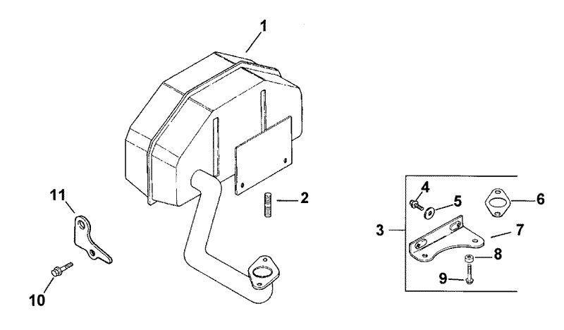 Exhaust Assembly Kohler Model CV15T 41561