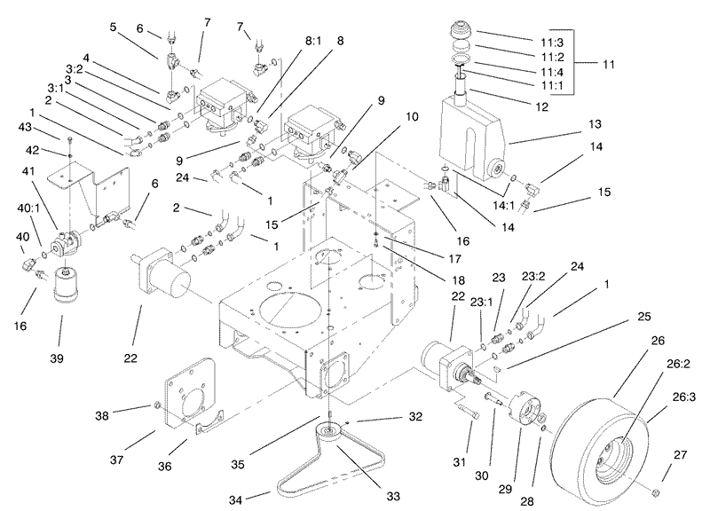 Hydraulic and Drive System Assembly