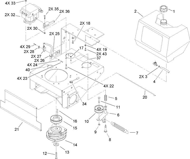 Fuel Tank Hydro Pump and Power Take Off Assembly
