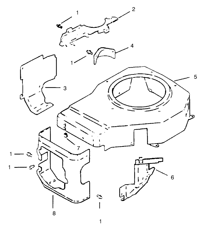 Blower Housing and Baffles Engine Kohler