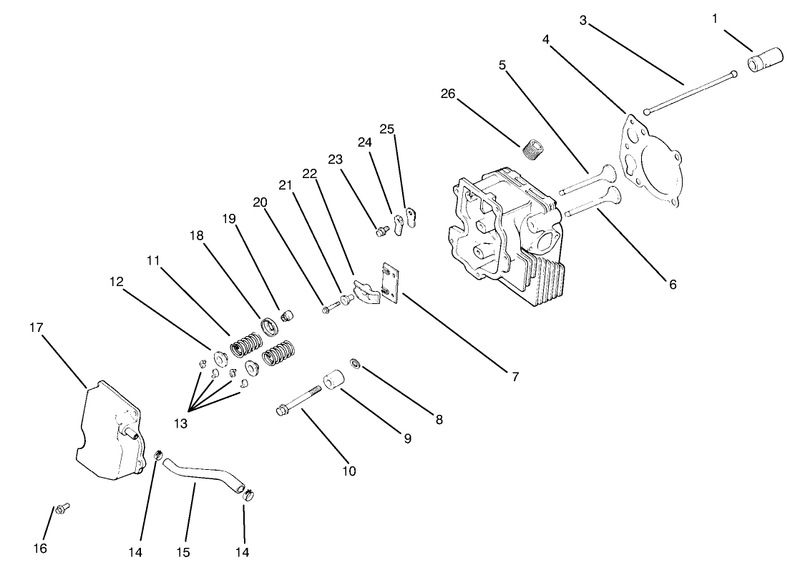 Cylinder Head Valve and Breather Engine Kohler