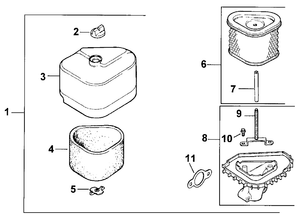 Air Cleaner Engine Kohler Model No C15s Spec 41561