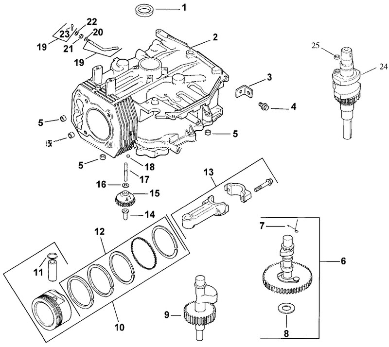 Crankcase Engine Kohler Model No C15s Spec 41561