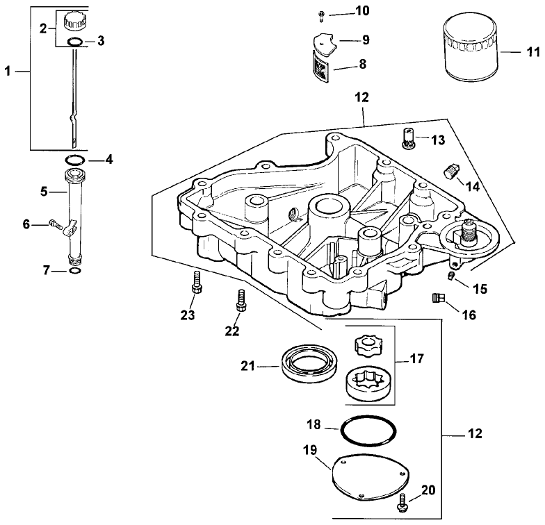 Oil Panlubrication Engine Kohler Model No C15s Spec 41561