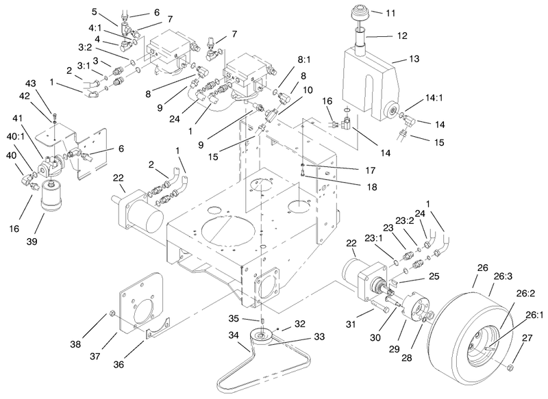Hydraulic and Drive System Assembly