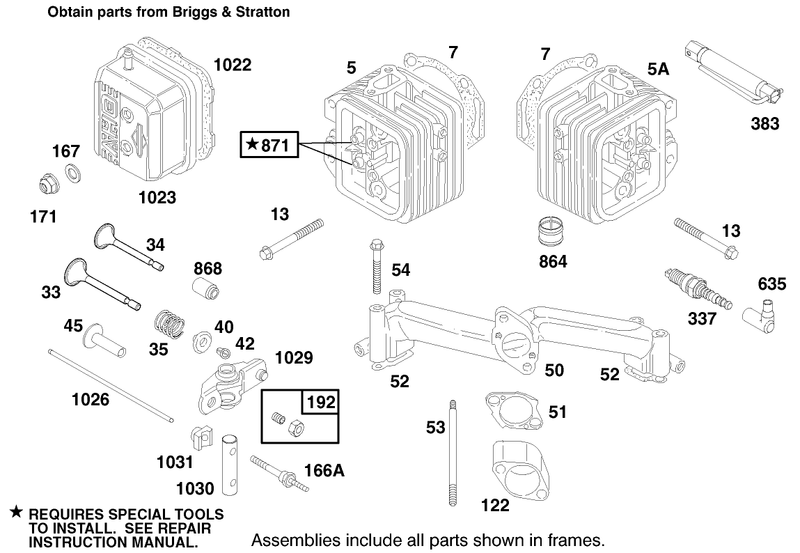Engine Briggs and Stratton Model 303776 1188 A1