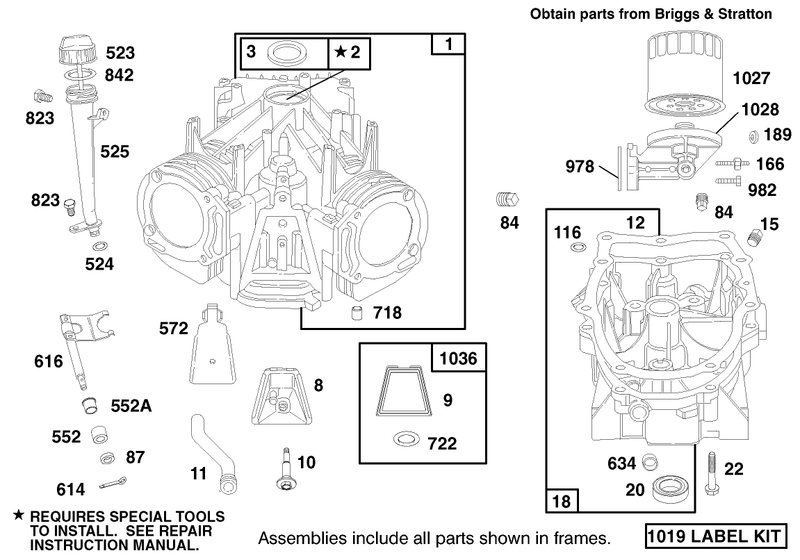 Engine Briggs and Stratton Model 303776 1188 A1