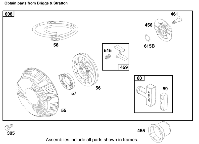 Engine Briggs and Stratton Model 303776 1188 A1