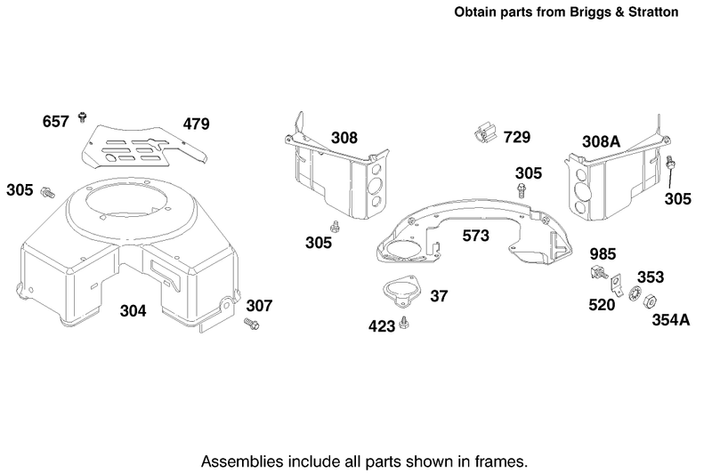 Engine Briggs and Stratton Model 303776 1188 A1