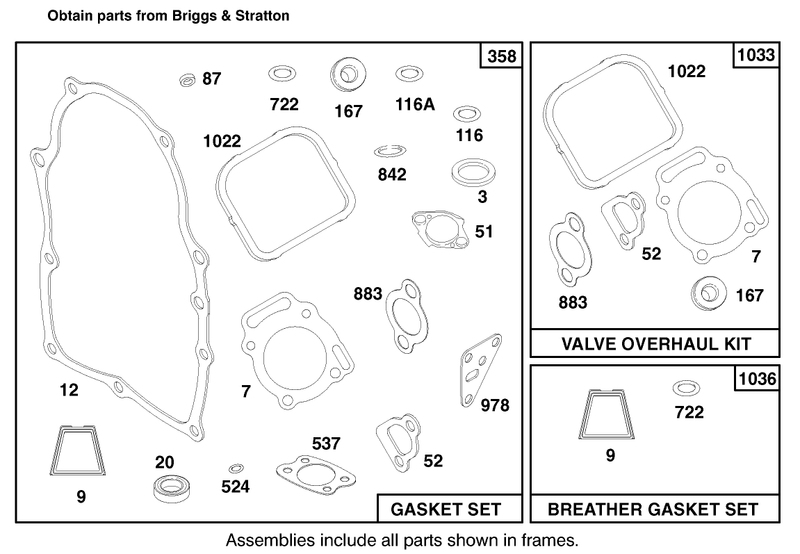Engine Briggs and Stratton Model 303776 1188 A1