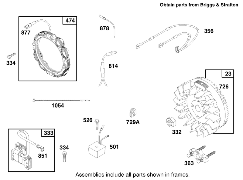 Engine Briggs and Stratton Model 303776 1188 A1