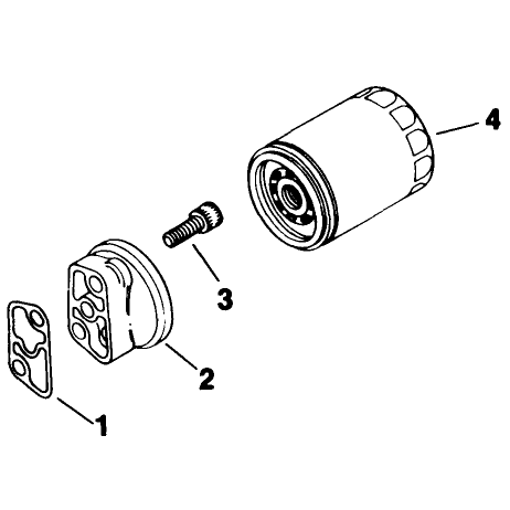 Oil Filter Engine Kohler Model No M18qs-24657 Continued