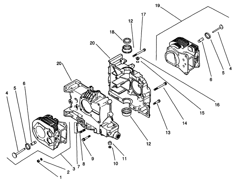 Crankcase Kohler Engine Model No Mv18s Type 58543