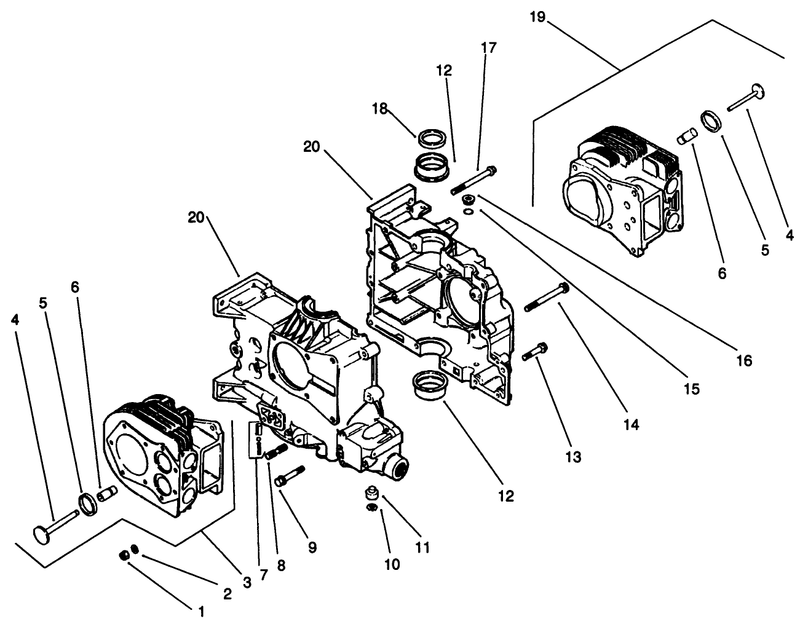 Crankcase Engine Model No Mv18s Type 58543