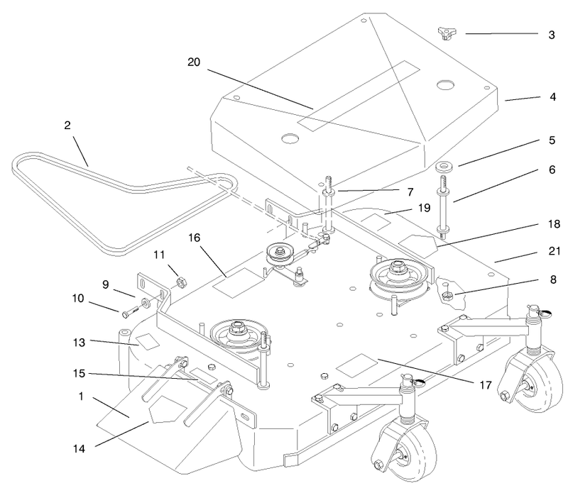 Deck Cover And Deck Drive Belts