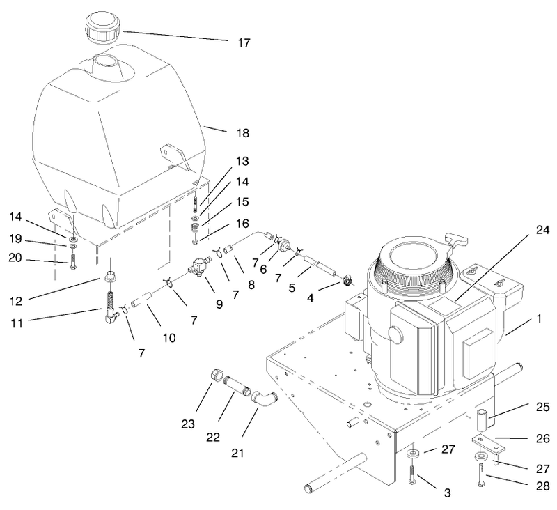 Engine and Fuel Tank