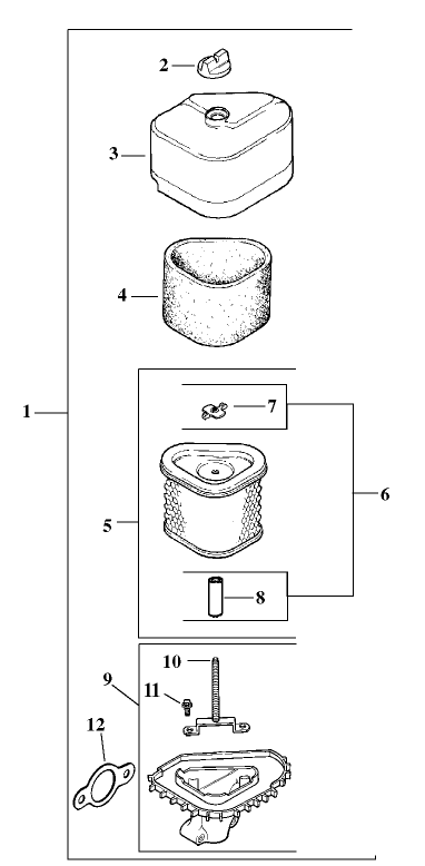 Air Cleaner Assembly Kohler Model CV15T 41608