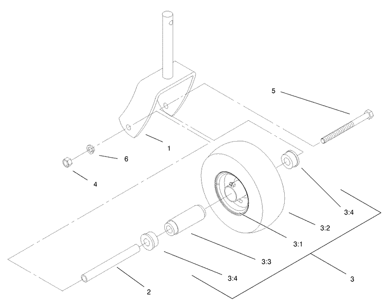 Caster and Wheel Assembly No 1 322154
