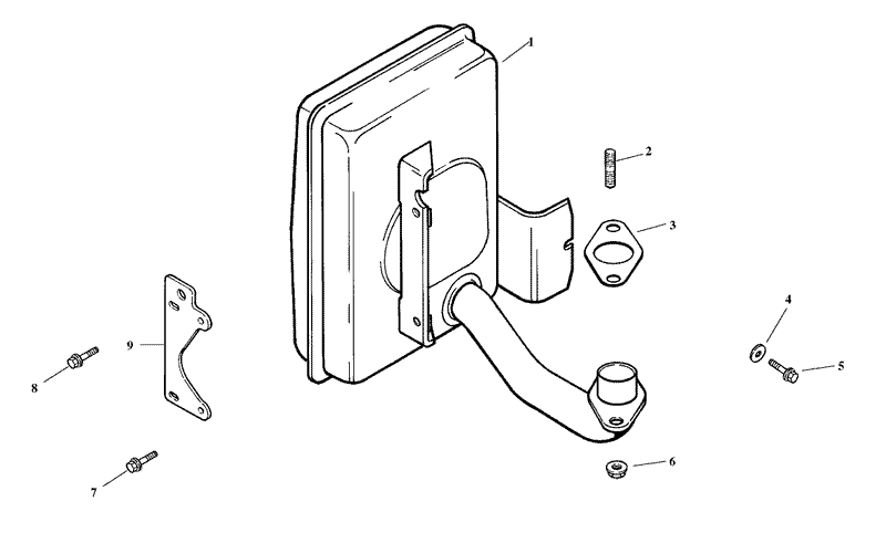 Exhaust Assembly Kohler Model CV15T 41608