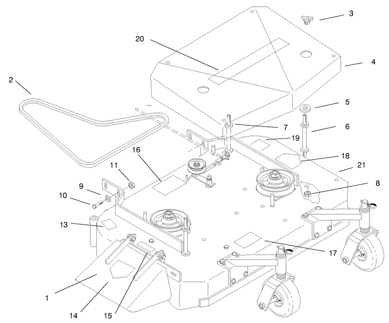 Deck Cover And Deck Drive Belts