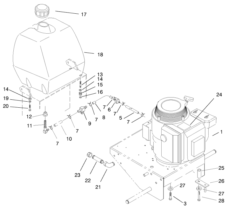 Engine and Fuel Tank