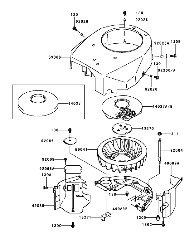 Cooling Equipment Assembly Kawasaki FH451V BS04
