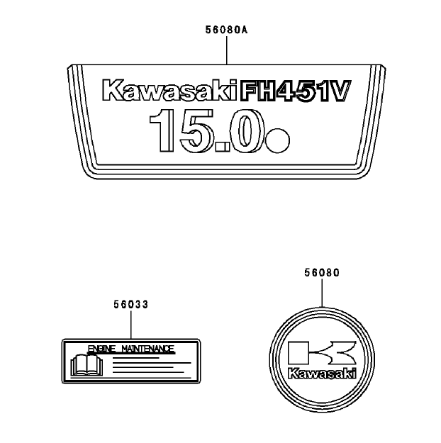 Label Assembly Kawasaki FH451V BS04