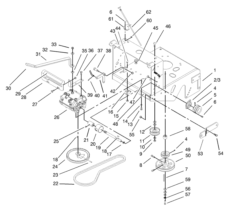 Transmission and Drive Pulley Assembly