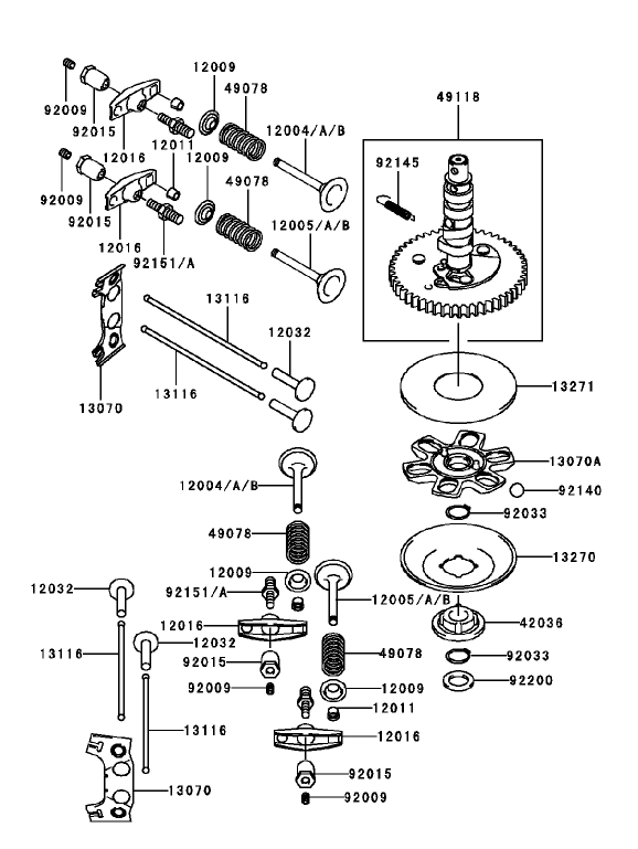ValveCamshaft Assembly Kawasaki FH451V BS04