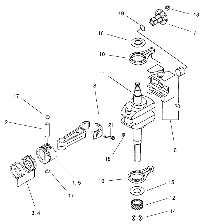 Pistoncrankshaft