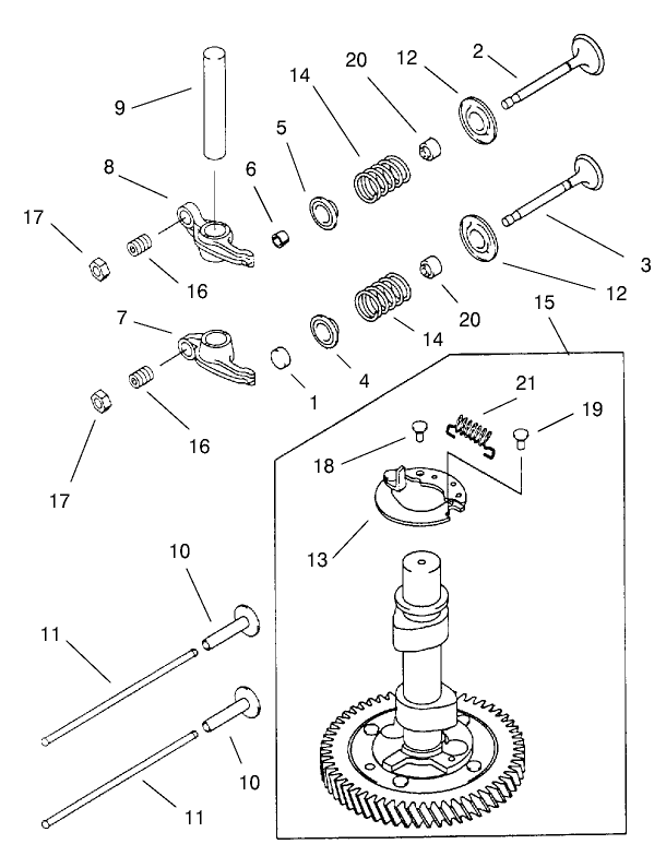 ValveCamshaft Assembly Kawasaki FC420V ES15